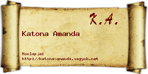 Katona Amanda névjegykártya