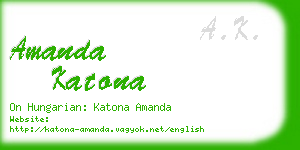 amanda katona business card